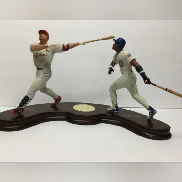 Baseball Player Figurine The Danbury mint collection Mark McGwire and Sammy .New - Picture 1 of 7